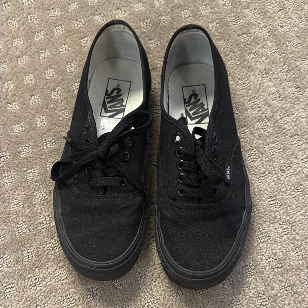 Vans Black Low-Top Canvas Sneakers